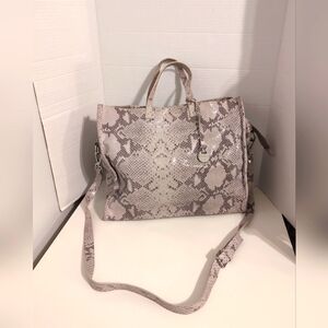 Laura‎ di Maggio Snakeskin Leather Large Crossbody Handbag Milan Italy